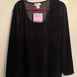 Vixen by Micheline Pitt Black Velvet Troublemaker Top